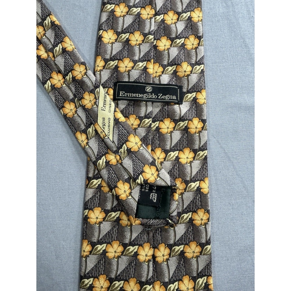 Ermenegildo Zegna Floral‎ Men's Dress Tie